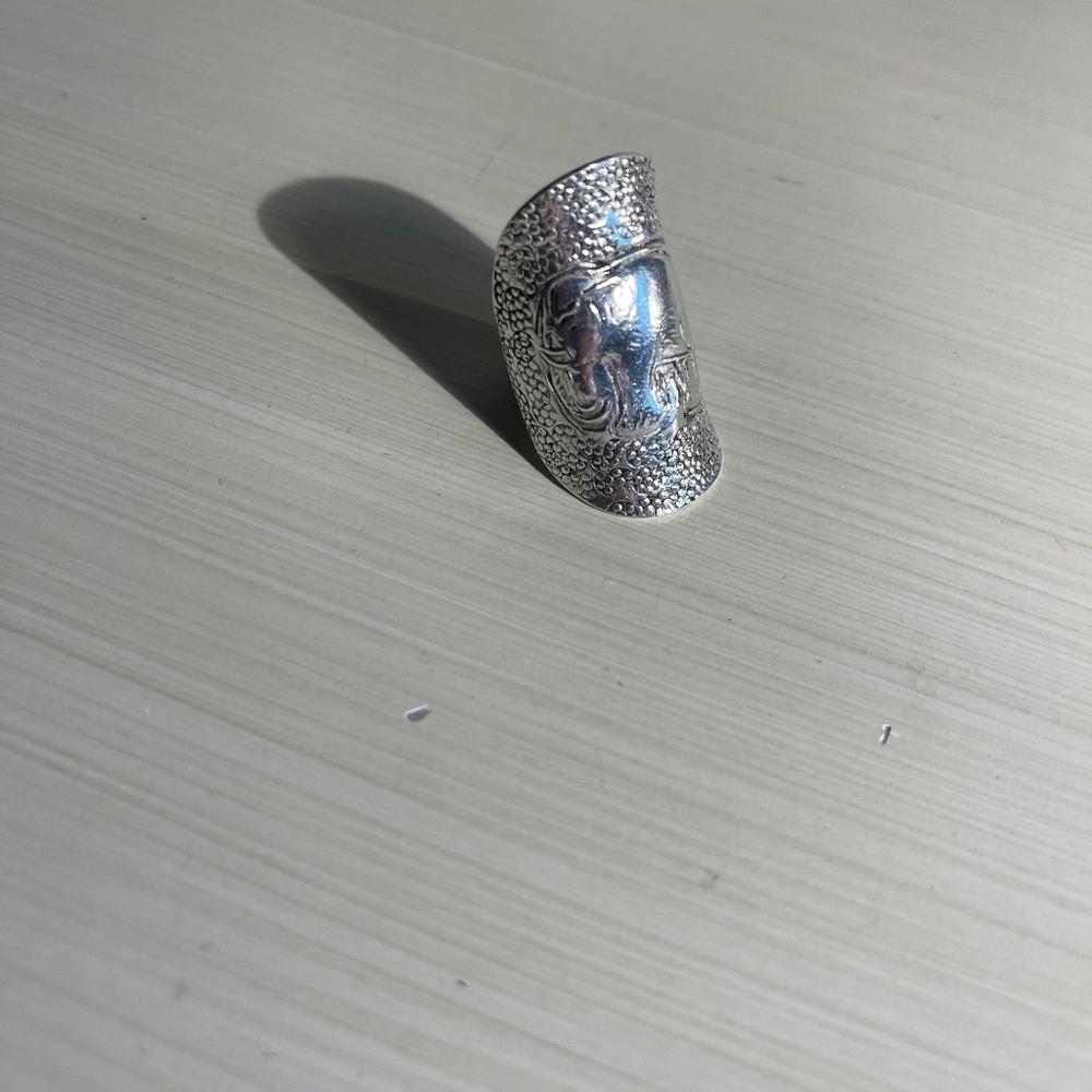 Sterling Silver Elephant Design Statement Ring- 9… - image 6